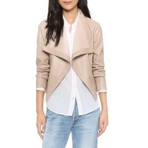 BB Dakota Ariana Drape Front Leather Jacket